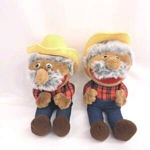 Vintage Lot Of 2 Shotgun Red Hee Haw TV Show Stuffed Plushes